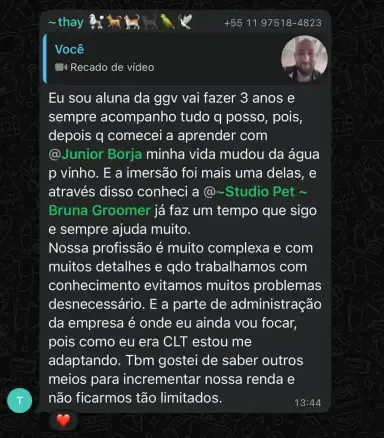 Depoimento aluno GGV